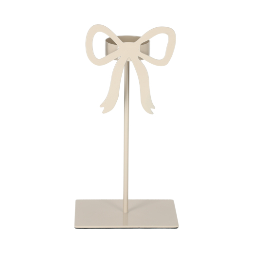 Theelichthouder Strik Steengrijs