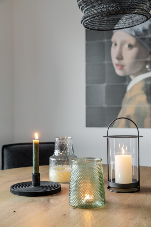 Kandelaar Moos Zwart XL