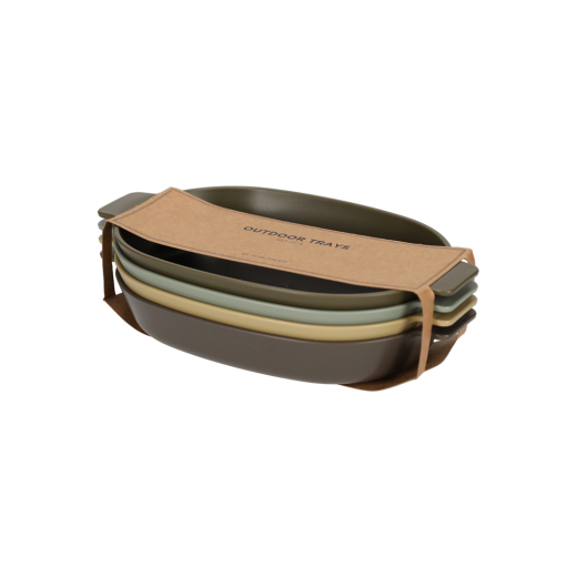 Outdoor Ovalen Bordjes set van 4