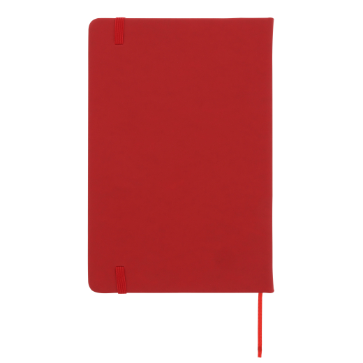 Notitieboek A5 PU met FSC pagina's Rood