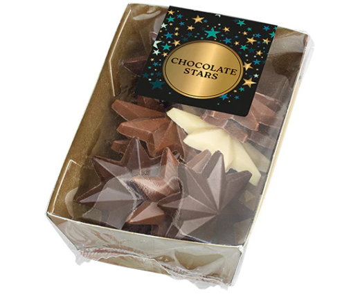 3D Chocolade Sterren mix 120 gram