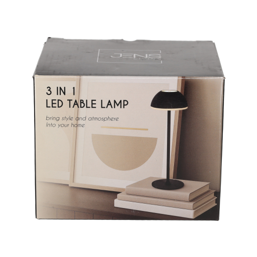 3-in-1 LED Touch Lamp Zwart