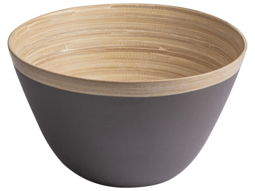 Schaal ø25x15cm Bamboe Grijs