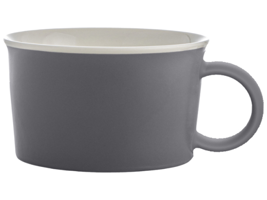 Soepmok witte rand antraciet 370 ml