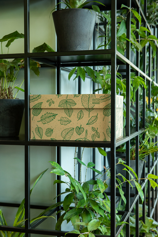 Dutch Design Storage Box 'Natural Leaves'
