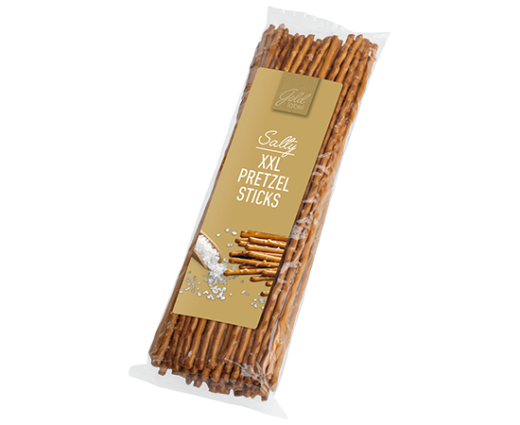 Pretzelsticks XXL goud 200 gram