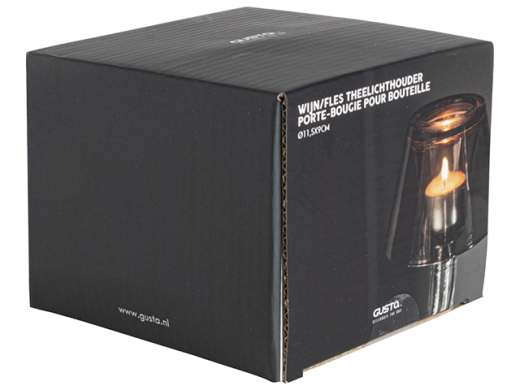 Wijnfles theelichthouder