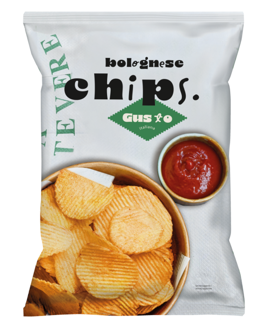 Ribbelchips bolognese