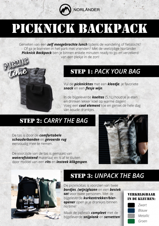 Picknick Rugtas Zwart