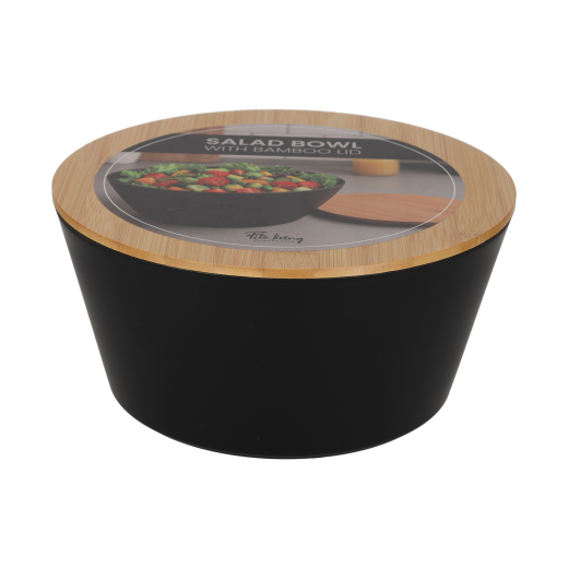 Saladeschaal met Deksel Zwart