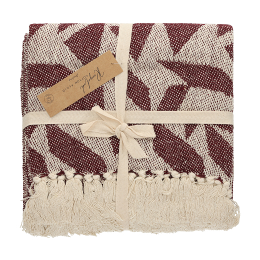 Recycled Cotton Plaid Soof Burgundy