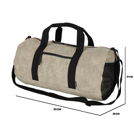 Nubuck Duffeltas Taupe