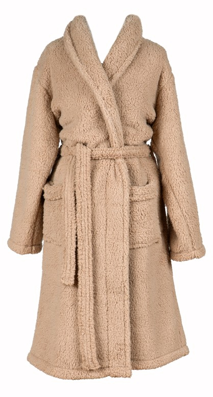 Badjas Sherpa Recycled caramel