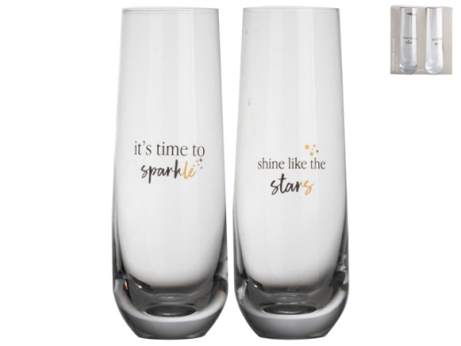 Set van 2 glazen Kerst  280ml