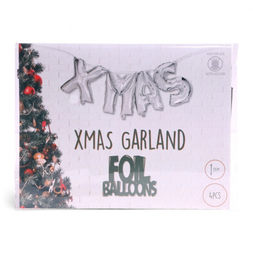 SENZA Foil Balloons XMAS Silver