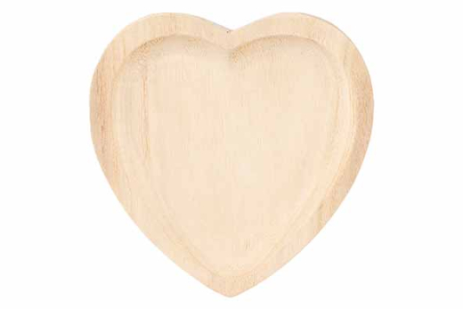 Schaal Heart natuur hout