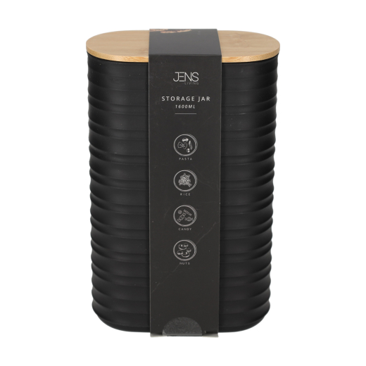 Voorraadbus Ribbel Zwart Large