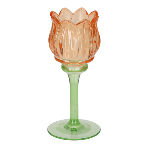 Theelichthouder Tulp Oranje Large