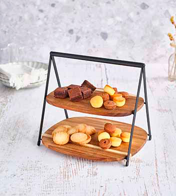 Etagere Ovaal Acacia