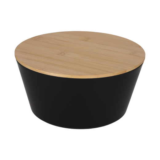 Saladeschaal met Deksel Zwart