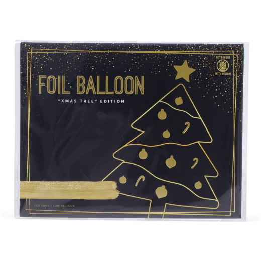 Folie Ballon Kerstboom Zwart