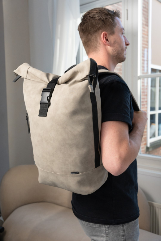 Nubuck Rol Rugtas Taupe