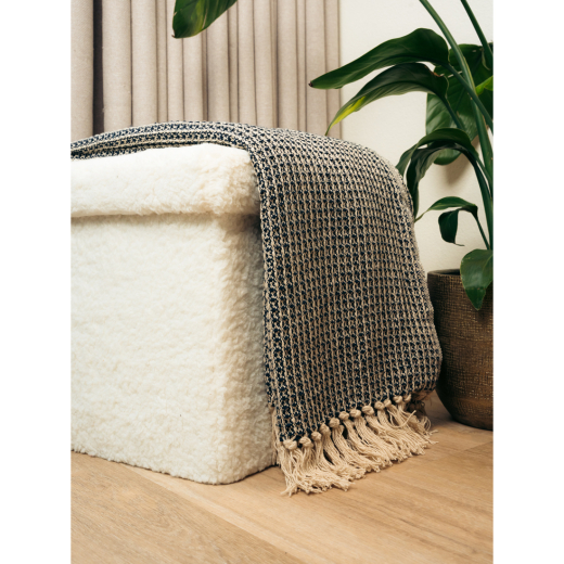 Opvouwbare Teddy Poef Wit