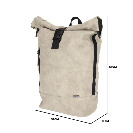 Nubuck Rol Rugtas Taupe