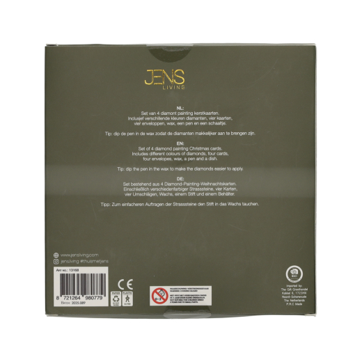 Diamond Painting Kerstkaarten set van 4