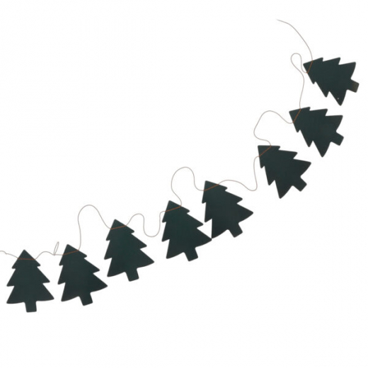 Slinger Met Papieren Kerstbomen Groen