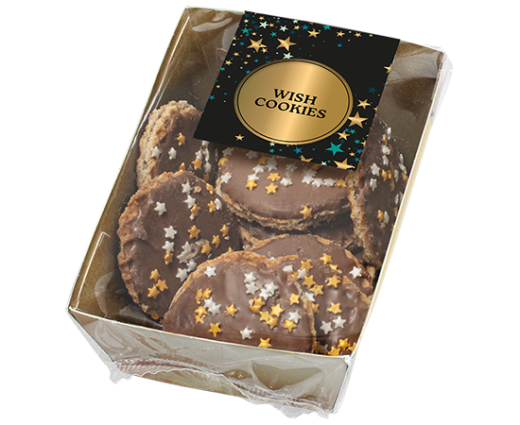 Mini Stroopwafels Melkchocolade met Sterretjes Topping 120 gram