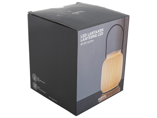 LED lantaarn ø12x15,5cm Wit