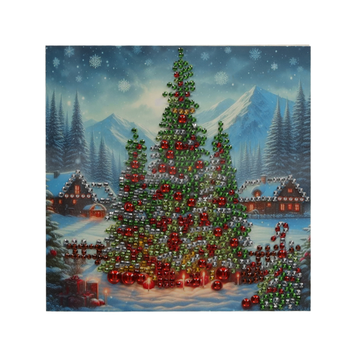 Diamond Painting Kerstkaarten set van 4