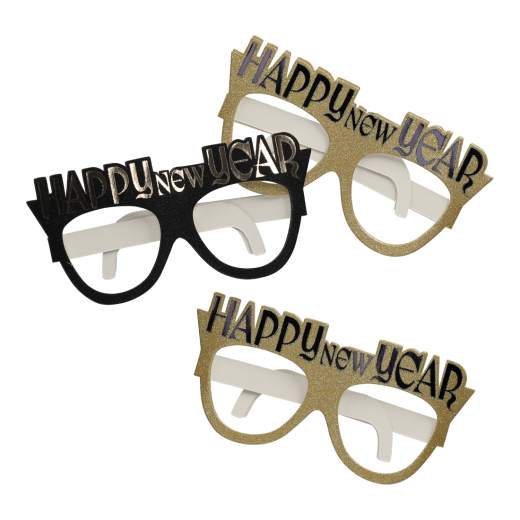 Feestbril Happy New Year 6 stuks