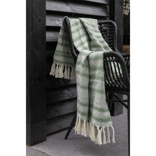 Indoor/Outdoor Plaid RPET Groen