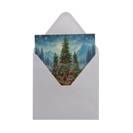 Diamond Painting Kerstkaarten set van 4