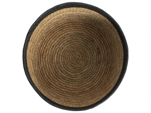 Jute opbergmand zwart ø30x18cm