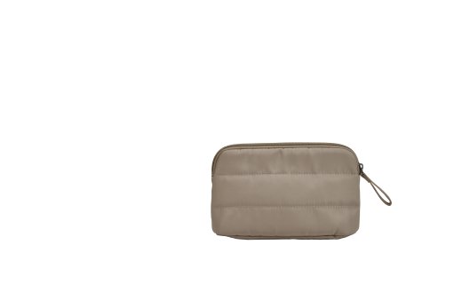 Padded make-up etuitasje taupe
