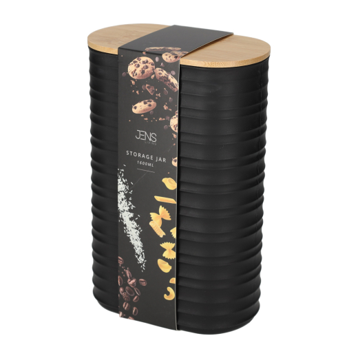 Voorraadbus Ribbel Zwart Large