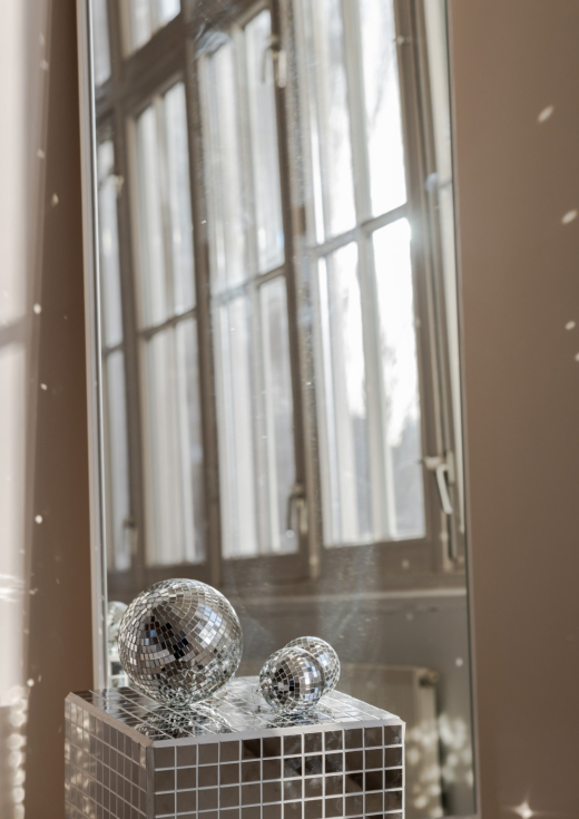 Discoballen Zilver set van 4