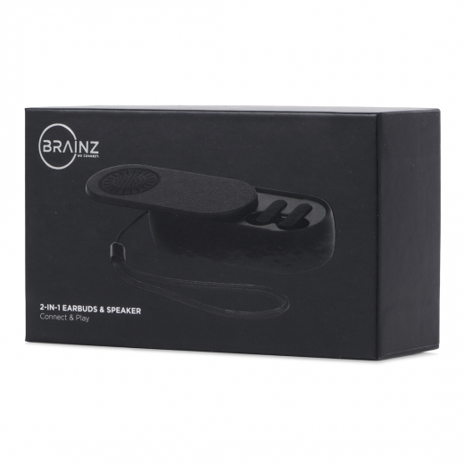 2-in-1 Earbuds & Speaker Zwart