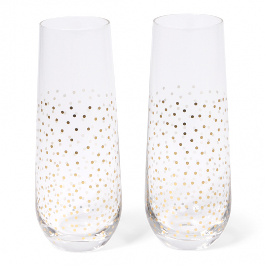 Set van twee champagneglazen