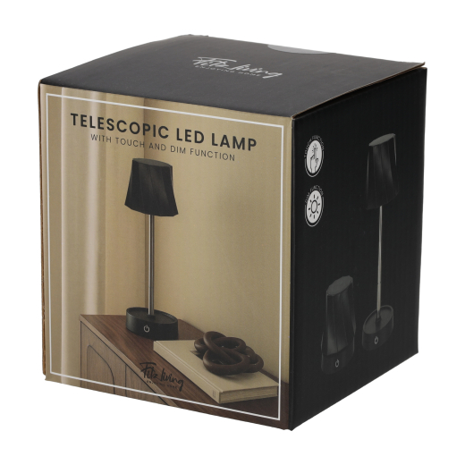 Telescopische LED Lamp Zwart