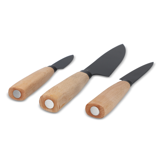 3 delige Essential messenset Ravn Hout