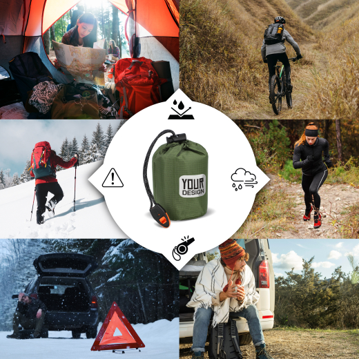 Outdoor Survival 2-in-1 thermische poncho