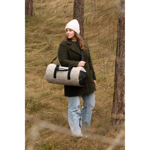 Nubuck Duffeltas Taupe