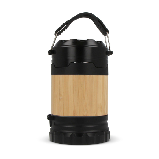 ABS & Bamboe lamp & zaklamp Zwart