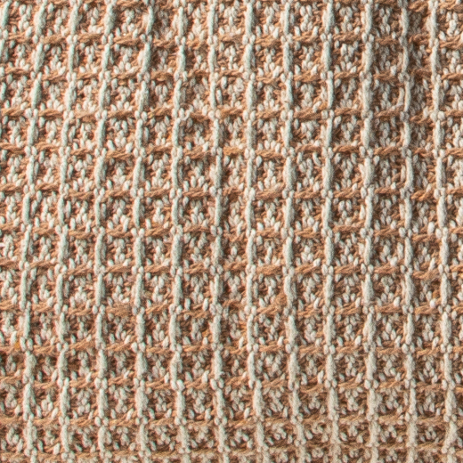 Recycled Cotton Plaid Wafel Beige