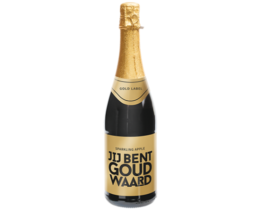 Sparkling appel 0% alcohol goud 0,75 liter