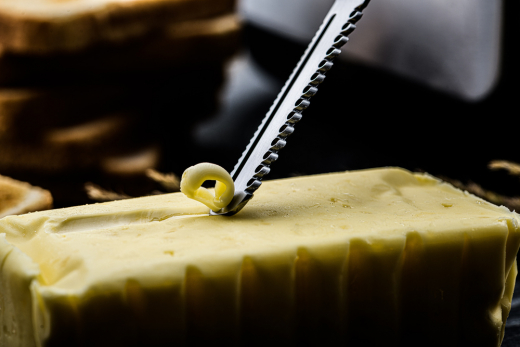 Set van 6 kaas- en botermessen, kleur staal